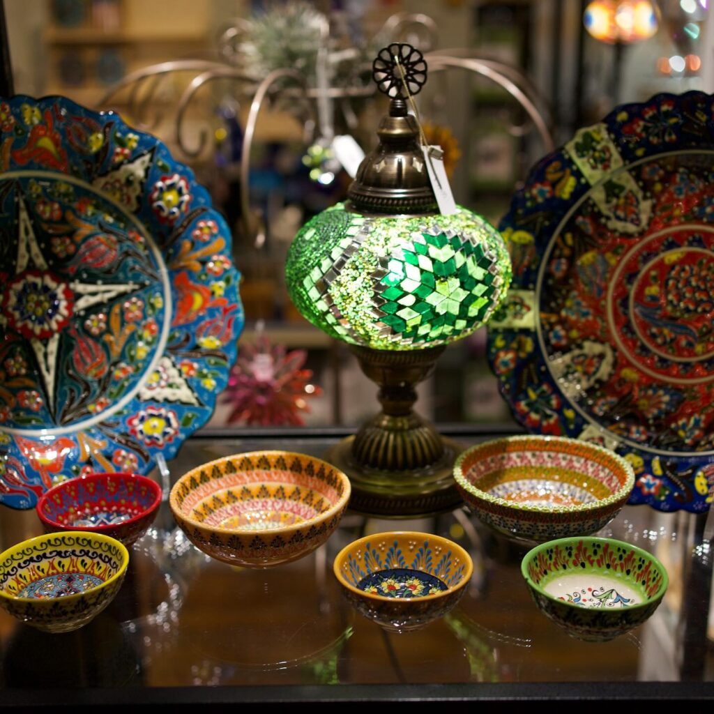 Turkish mosaic lamps, hanging lights and night lights